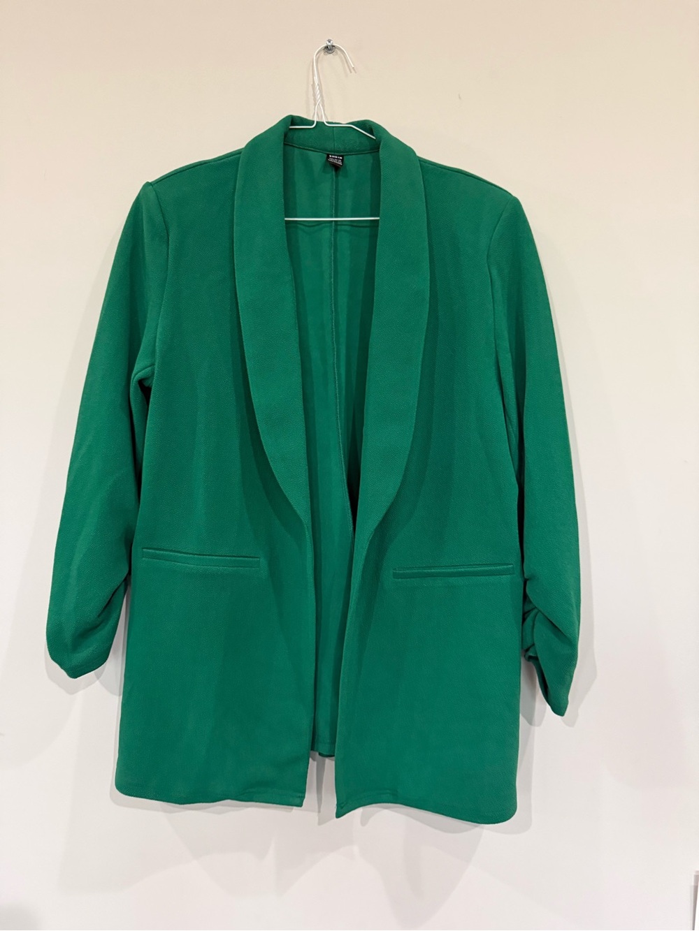 SHEIN Emerald Open-Front Blazer Jacket